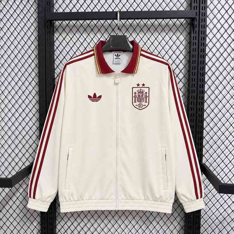 AAA(Thailand) Spain 2026 Light Yellow Soccer Windbreaker