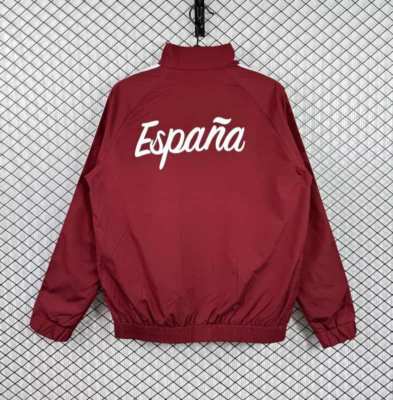 AAA(Thailand) Spain 2026 Red Soccer Windbreaker 06