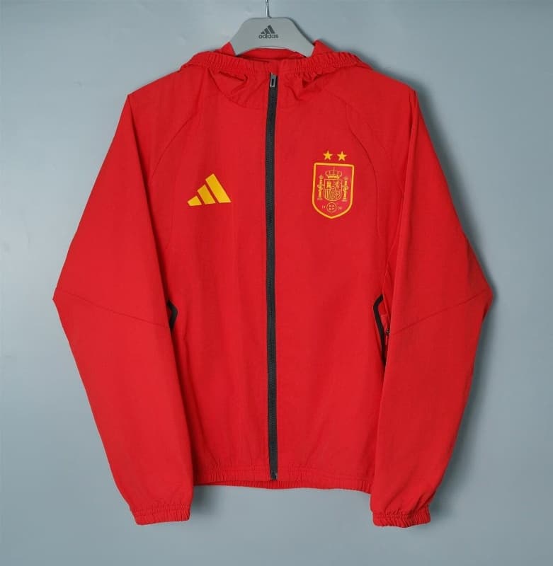 AAA(Thailand) Spain 2026 Red Soccer Windbreaker 07