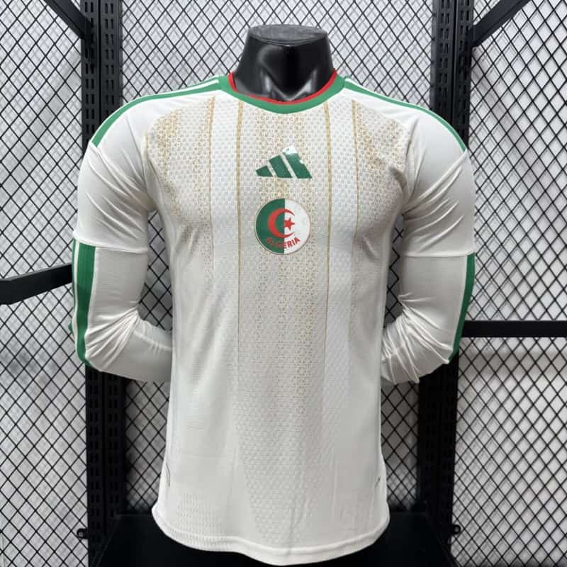 AAA(Thailand) Algeria 2026 World Cup Home Long Sleeve Soccer Jersey(Player) AAA(Thailand) Algeria 2026 World Cup Home Long Sleeve Soccer Jersey(Player)