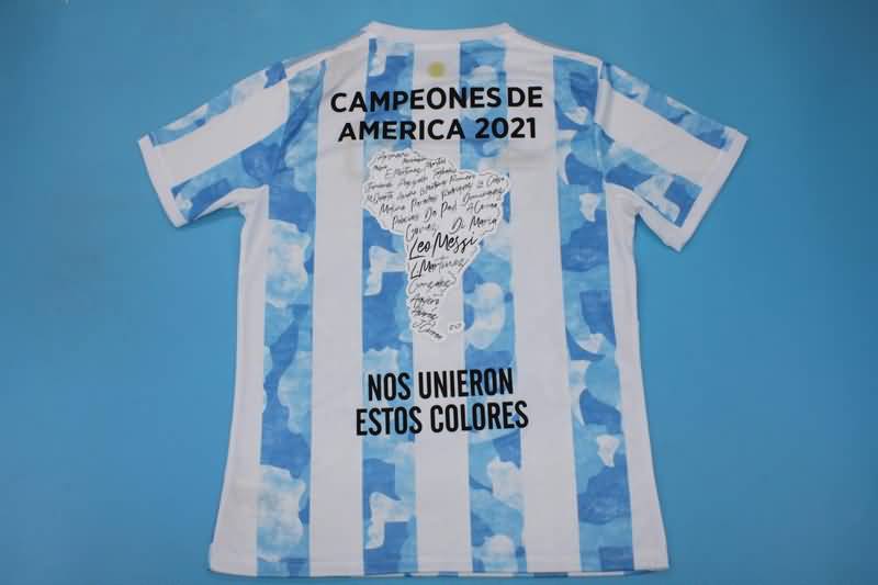 AAA(Thailand) Argentina 2021 Home Champion Soccer Jersey