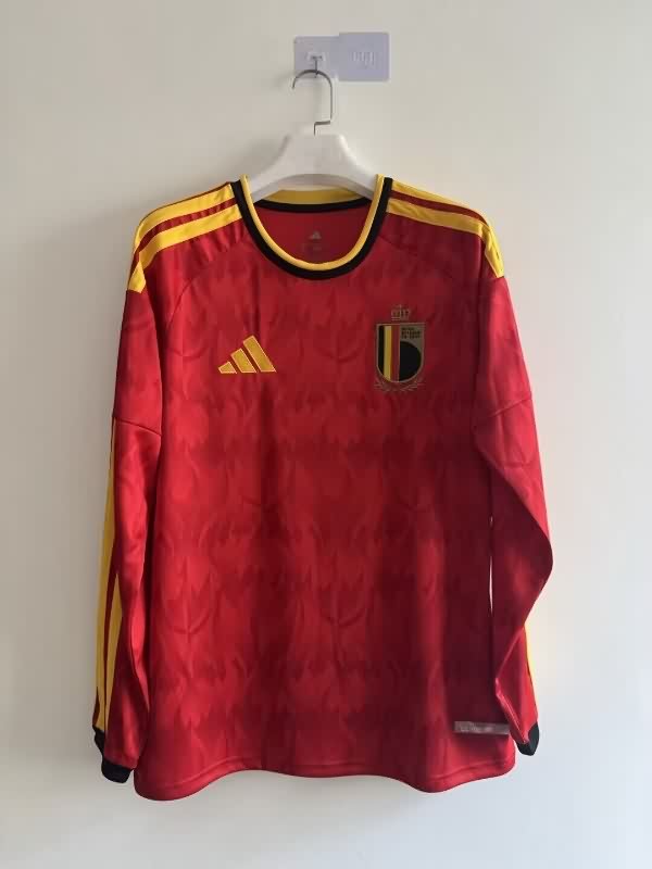 AAA(Thailand) Belgium 2026 World Cup Home Long Sleeve Soccer Jersey AAA(Thailand) Belgium 2026 World Cup Home Long Sleeve Soccer Jersey