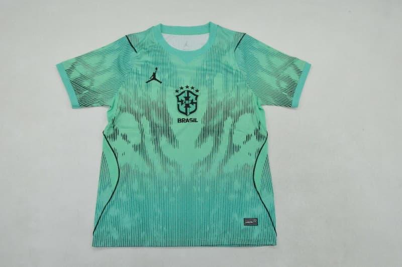 AAA(Thailand) Brazil 2026 Goalkeeper Green Soccer Jersey AAA(Thailand) Brazil 2026 Goalkeeper Green Soccer Jersey