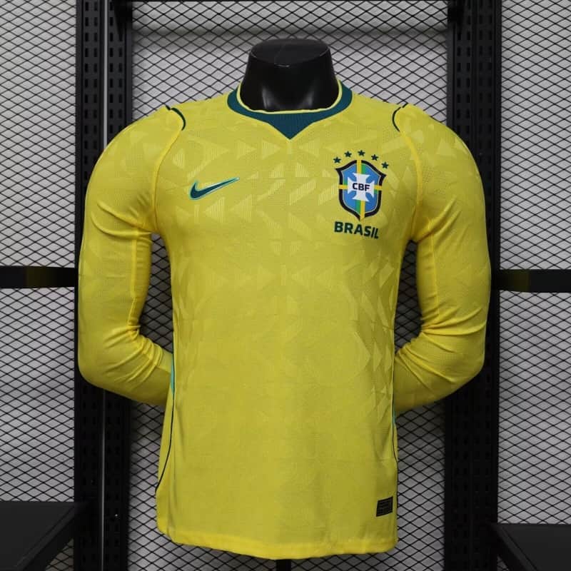 AAA(Thailand) Brazil 2026 World Cup Home Long Sleeve Soccer Jersey (Player) AAA(Thailand) Brazil 2026 World Cup Home Long Sleeve Soccer Jersey (Player)