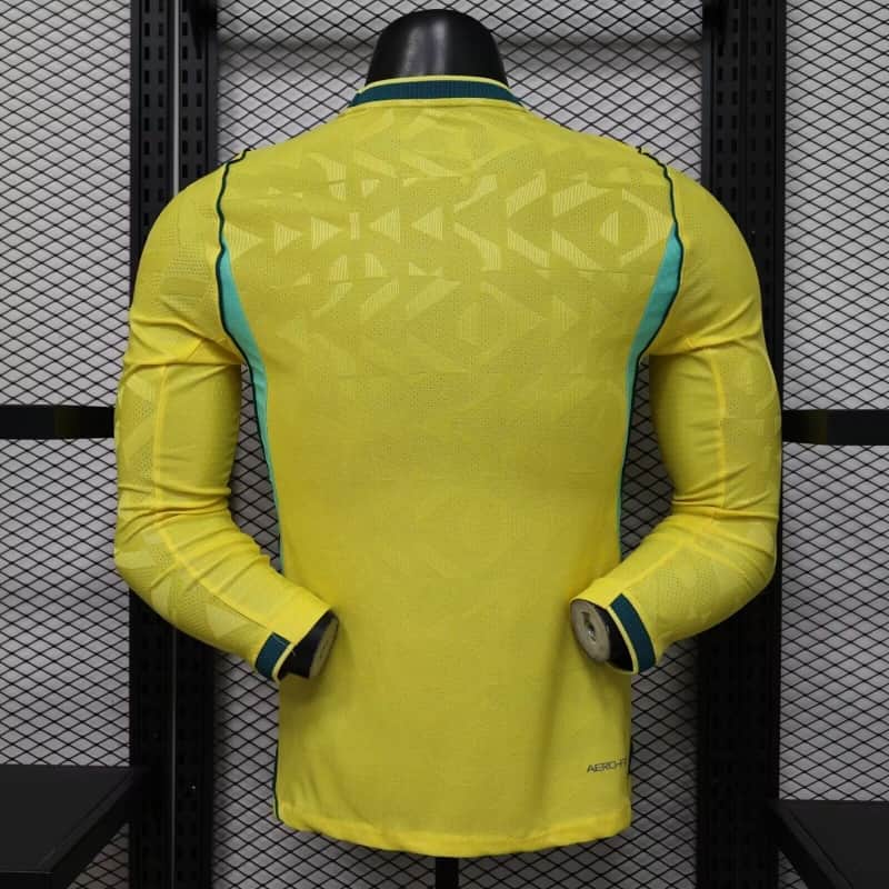 AAA(Thailand) Brazil 2026 World Cup Home Long Sleeve Soccer Jersey (Player)