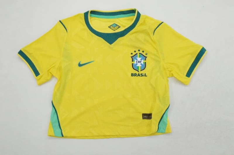 AAA(Thailand) Brazil 2026 Home Women Cropped Soccer Jersey (Player) AAA(Thailand) Brazil 2026 Home Women Cropped Soccer Jersey (Player)