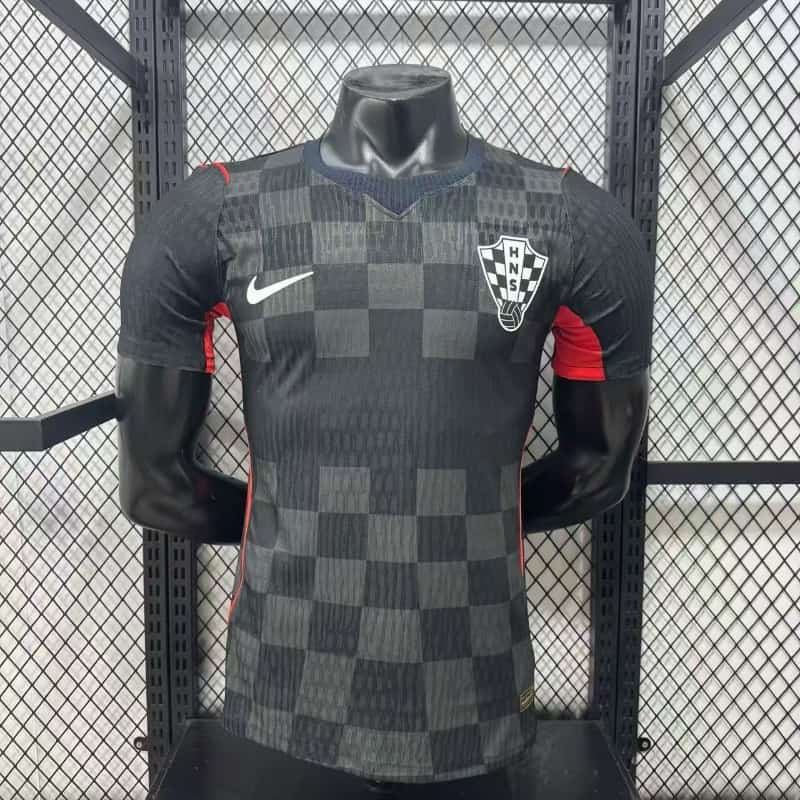 AAA(Thailand) Croatia 2026 Black Soccer Jersey (Player) AAA(Thailand) Croatia 2026 Black Soccer Jersey (Player)