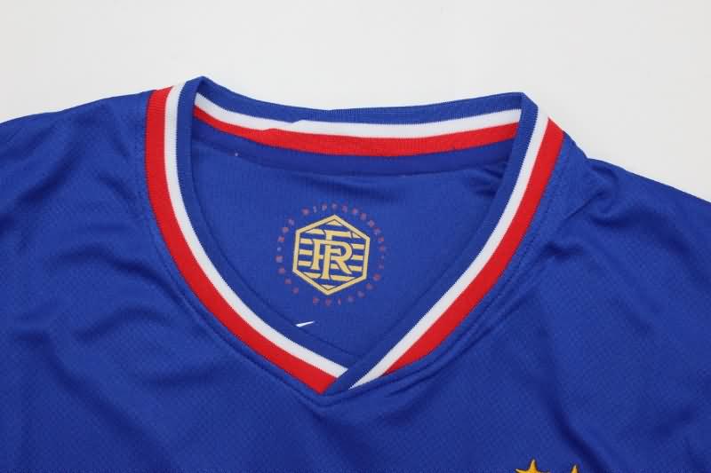 AAA(Thailand) France 2024 Home Long Sleeve Soccer Jersey