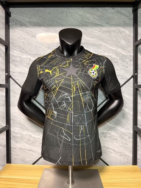 AAA(Thailand) Ghana 2026 Goalkeeper Black Soccer Jersey (Player) AAA(Thailand) Ghana 2026 Goalkeeper Black Soccer Jersey (Player)