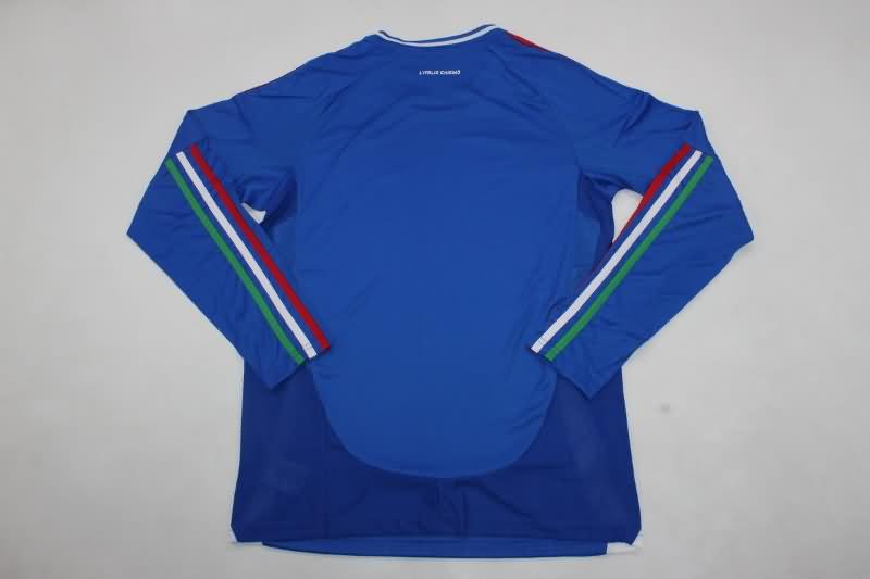 AAA(Thailand) Italy 2024 Home Long Sleeve Soccer Jersey