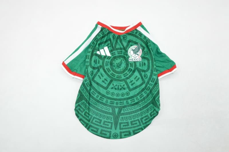 AAA(Thailand) Mexico 2026 Home Pet Soccer Jersey AAA(Thailand) Mexico 2026 Home Pet Soccer Jersey