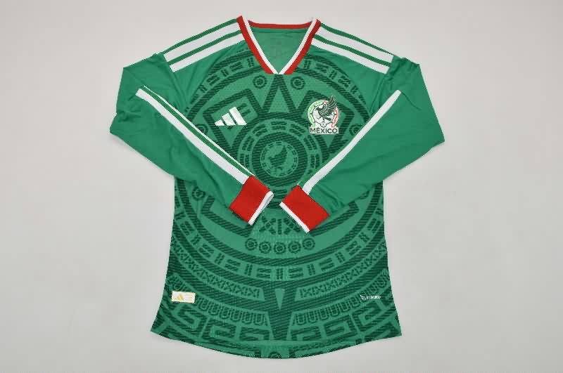 AAA(Thailand) Mexico 2026 World Cup Home Long Sleeve Soccer Jersey (Player) AAA(Thailand) Mexico 2026 World Cup Home Long Sleeve Soccer Jersey (Player)