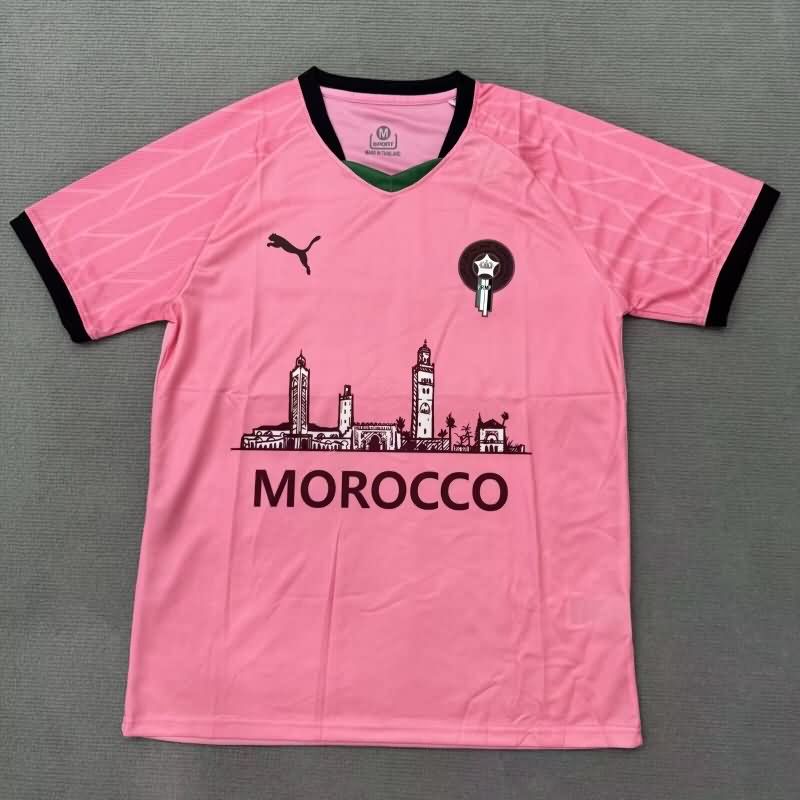 AAA(Thailand) Morocco 2025 Pink Soccer Jersey AAA(Thailand) Morocco 2025 Pink Soccer Jersey