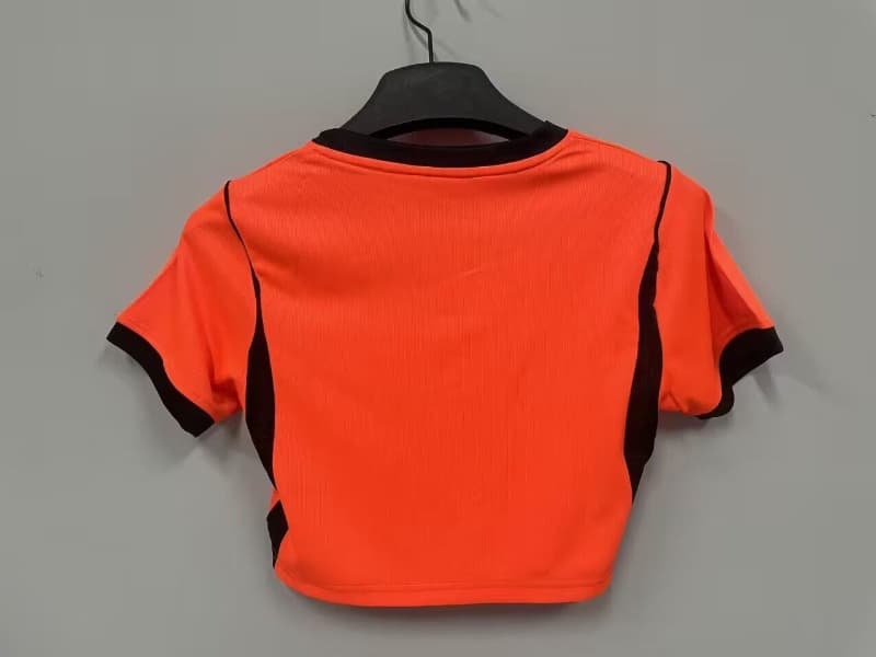 AAA(Thailand) Netherlands 2026 Home Women Cropped Soccer Jersey