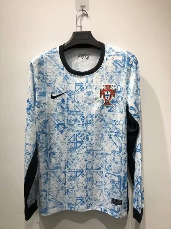 AAA(Thailand) Portugal 2024 Away Long Sleeve Soccer Jersey