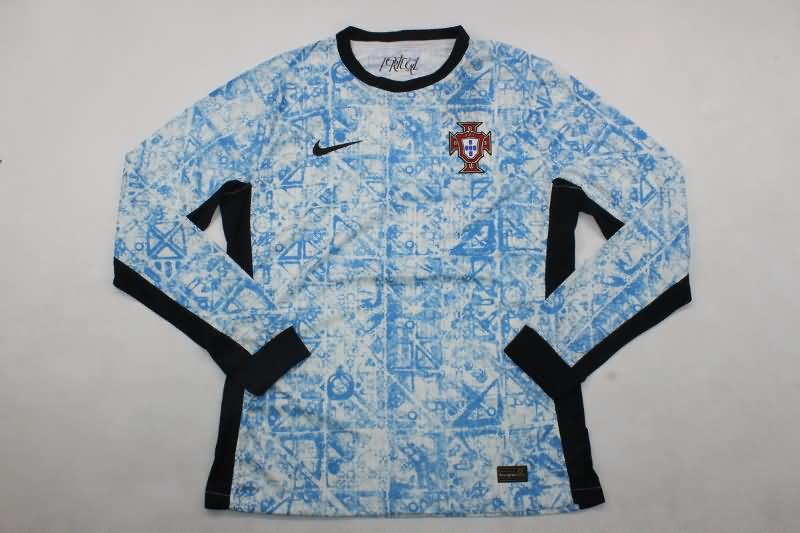 AAA(Thailand) Portugal 2024 Away Long Sleeve Soccer Jersey (Player)