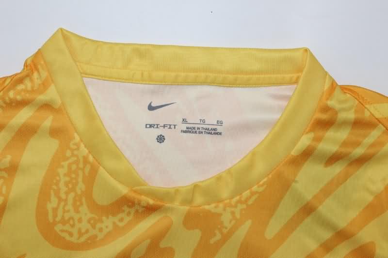 AAA(Thailand) Portugal 2024 Goalkeeper Yellow Soccer Jersey