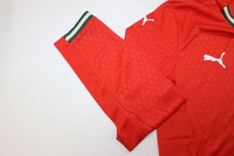 AAA(Thailand) Portugal 2025 Home Long Sleeve Soccer Jersey