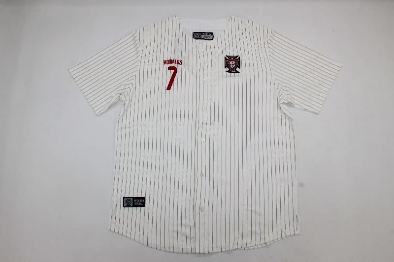AAA(Thailand) Portugal 2025 White Baseball Jersey AAA(Thailand) Portugal 2025 White Baseball Jersey