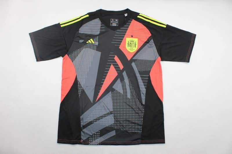 AAA(Thailand) Spain 2024 Goalkeeper Black Soccer Jersey