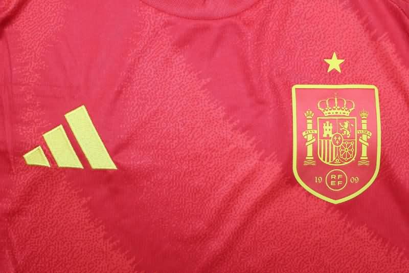 AAA(Thailand) Spain 2024 Home Long Sleeve Soccer Jersey