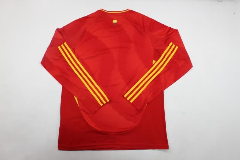 AAA(Thailand) Spain 2024 Home Long Sleeve Soccer Jersey