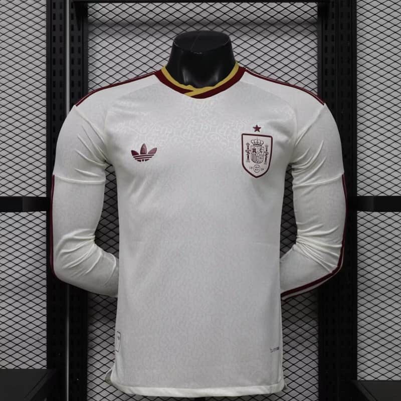 AAA(Thailand) Spain 2026 World Cup Away Long Sleeve Soccer Jersey (Player)