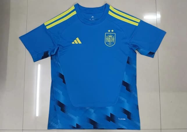 AAA(Thailand) Spain 2026 Goalkeeper Blue Soccer Jersey 2 Stars
