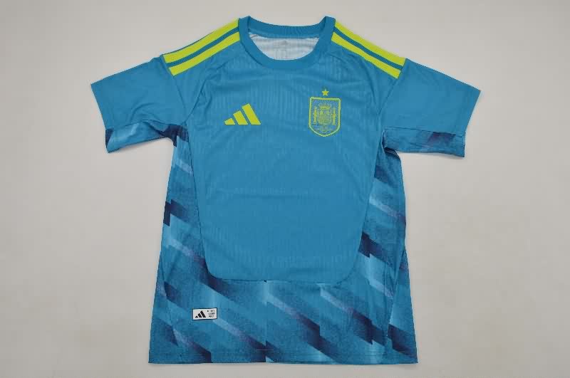 AAA(Thailand) Spain 2026 World Cup Goalkeeper Blue Soccer Jersey (Player)