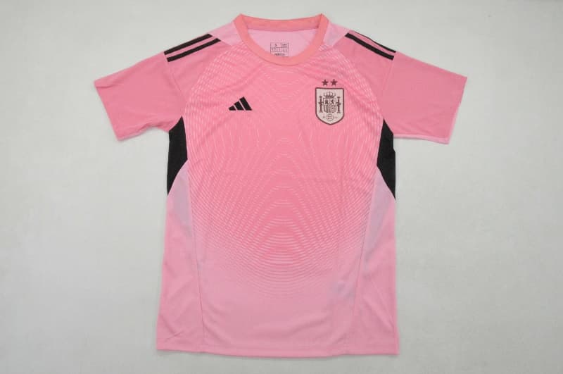 AAA(Thailand) Spain 2026 Goalkeeper Pink Soccer Jersey 2 Stars