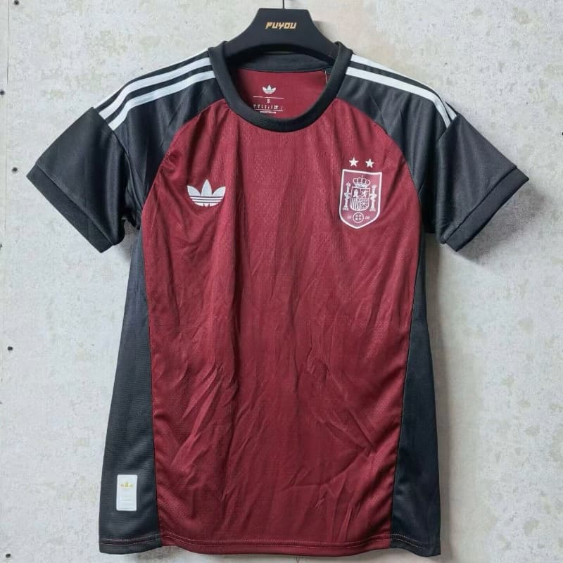 AAA(Thailand) Spain 2026 Goalkeeper Red Soccer Jersey 2 Stars