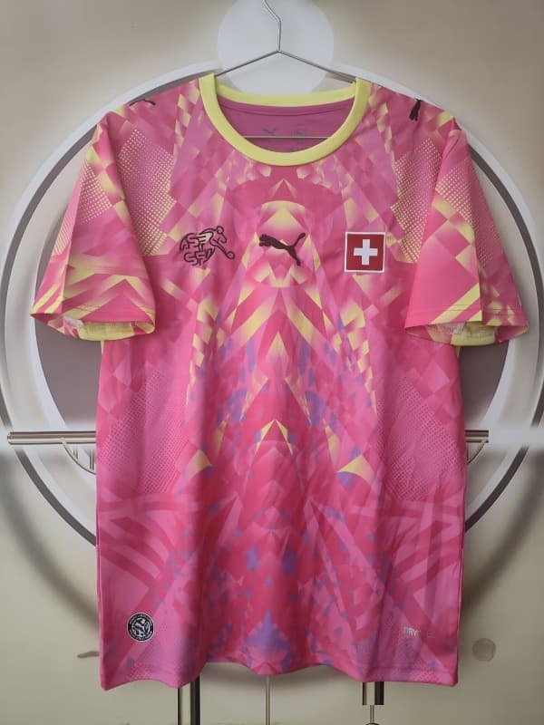 AAA(Thailand) Switzerland 2026 Goalkeeper Pink Soccer Jersey AAA(Thailand) Switzerland 2026 Goalkeeper Pink Soccer Jersey