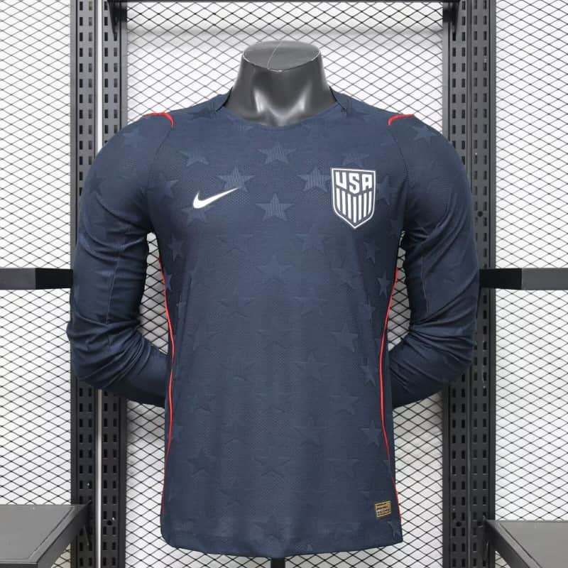 AAA(Thailand) USA 2026 Away Long Sleeve Soccer Jersey (Player) AAA(Thailand) USA 2026 Away Long Sleeve Soccer Jersey (Player)