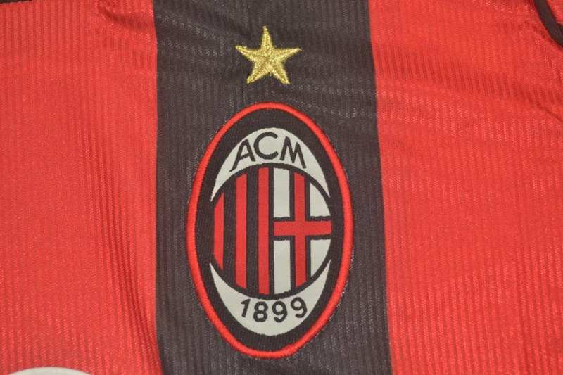 AAA(Thailand) AC Milan 1998/99 Home Retro Soccer Jersey