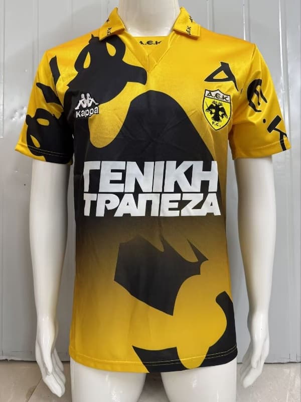 AAA(Thailand) AEK Athens 1996/97 Home Retro Soccer Jersey AAA(Thailand) AEK Athens 1996/97 Home Retro Soccer Jersey