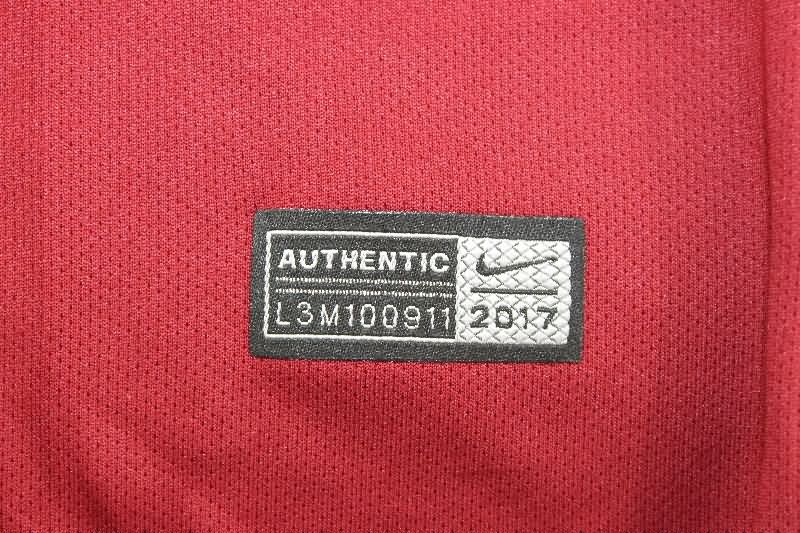 AAA(Thailand) AS Roma 2017/18 Home Long Sleeve Retro Soccer Jersey