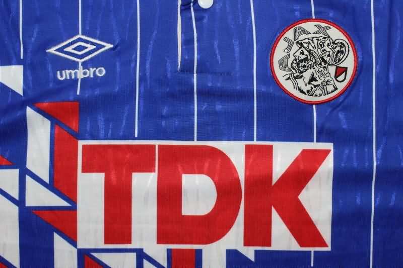 AAA(Thailand) Ajax 1989/90 Away Long Sleeve Retro Soccer Jersey