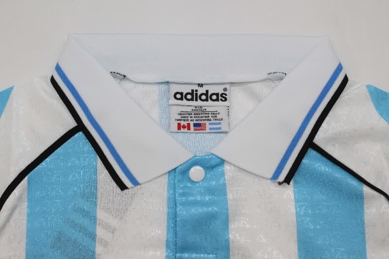 AAA(Thailand) Argentina 1996/97 Home Long Sleeve Retro Soccer Jersey