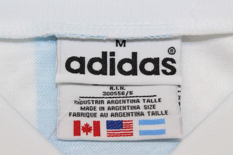 AAA(Thailand) Argentina 1996/97 Home Long Sleeve Retro Soccer Jersey