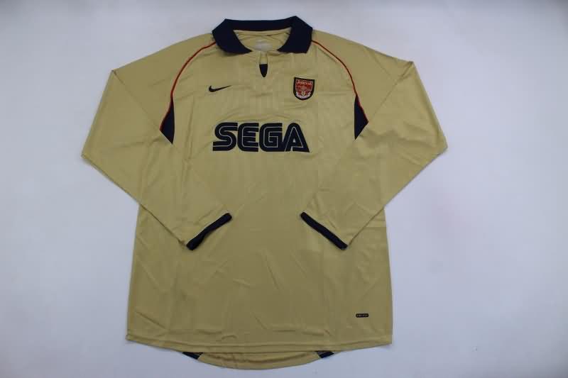 AAA(Thailand) Arsenal 2001/02 Away Long Sleeve Retro Soccer Jersey