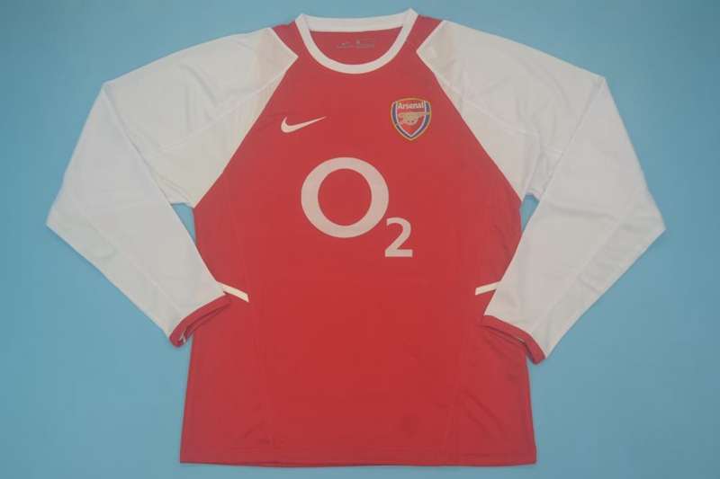 AAA(Thailand) Arsenal 2002/04 Home Retro Soccer Jersey(L/S)