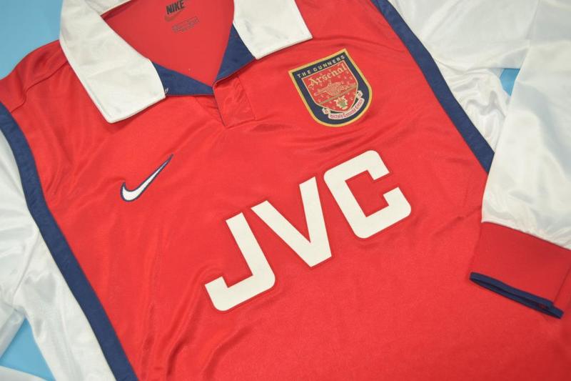 AAA(Thailand) Arsenal 1998/99 Home Retro Soccer Jersey(L/S)