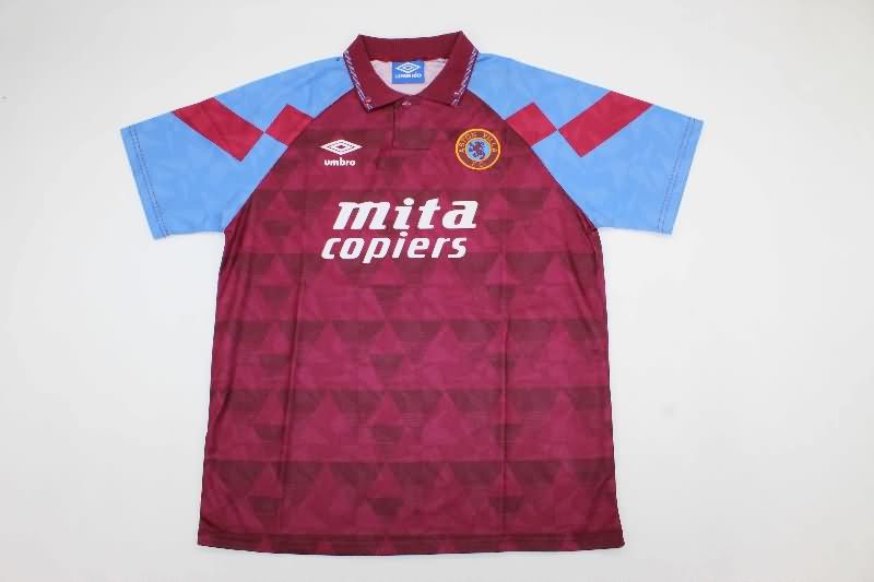 AAA(Thailand) Aston Villa 1990/92 Home Retro Soccer Jersey AAA(Thailand) Aston Villa 1990/92 Home Retro Soccer Jersey