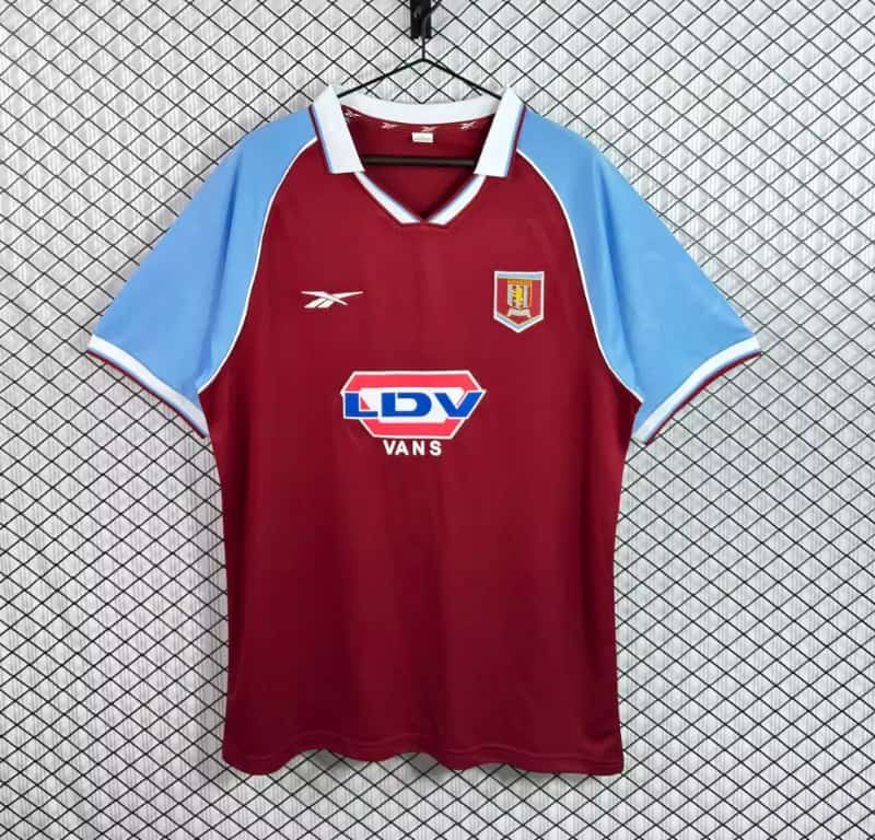 AAA(Thailand) Aston Villa 1998/99 Home Retro Soccer Jersey AAA(Thailand) Aston Villa 1998/99 Home Retro Soccer Jersey