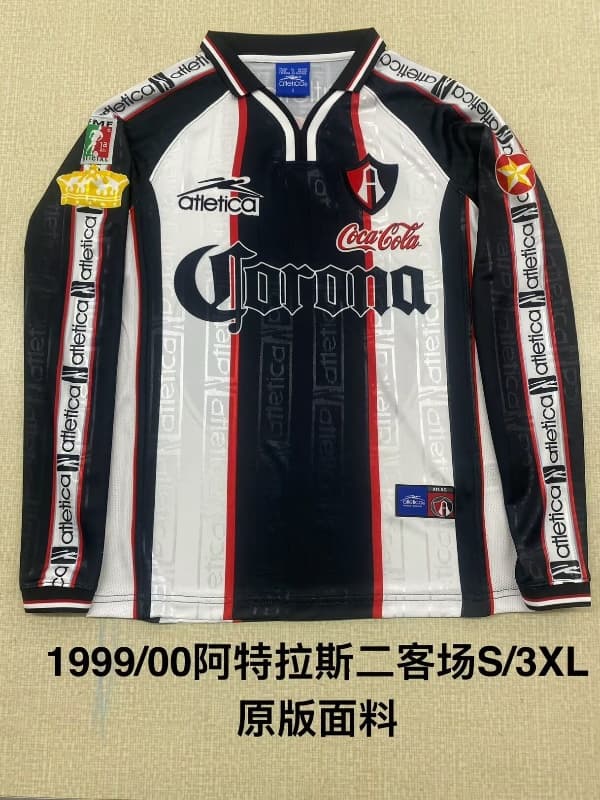 AAA(Thailand) Atlas 1999/00 Third Retro Long Sleeve Soccer Jersey