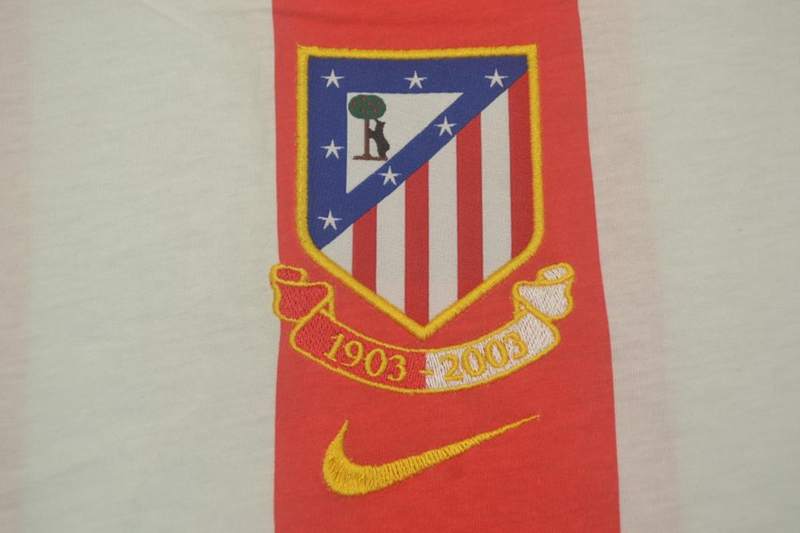 AAA(Thailand) Atletico Madrid 2002/03 Home Retro Soccer Jersey