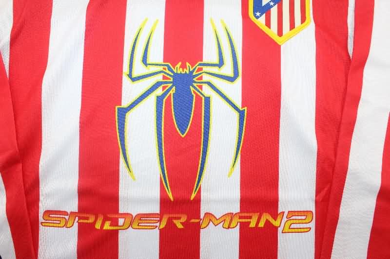 AAA(Thailand) Atletico Madrid 2004/05 Home Long Sleeve Retro Soccer Jersey