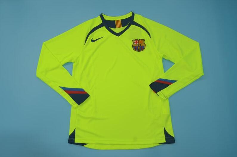 AAA(Thailand) Barcelona 2005/06 Away Retro Soccer Jersey(L/S)