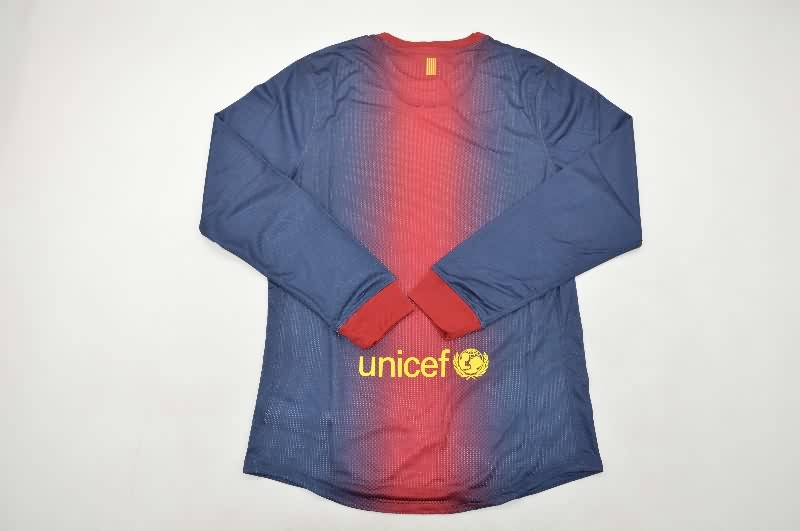 AAA(Thailand) Barcelona 2012/13 Home Long Slevee Retro Soccer Jersey (Player)