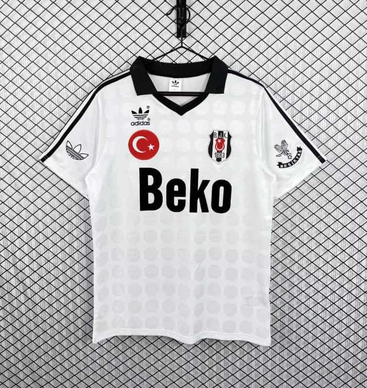 AAA(Thailand) Besiktas 1990/91 Home Retro Soccer Jersey